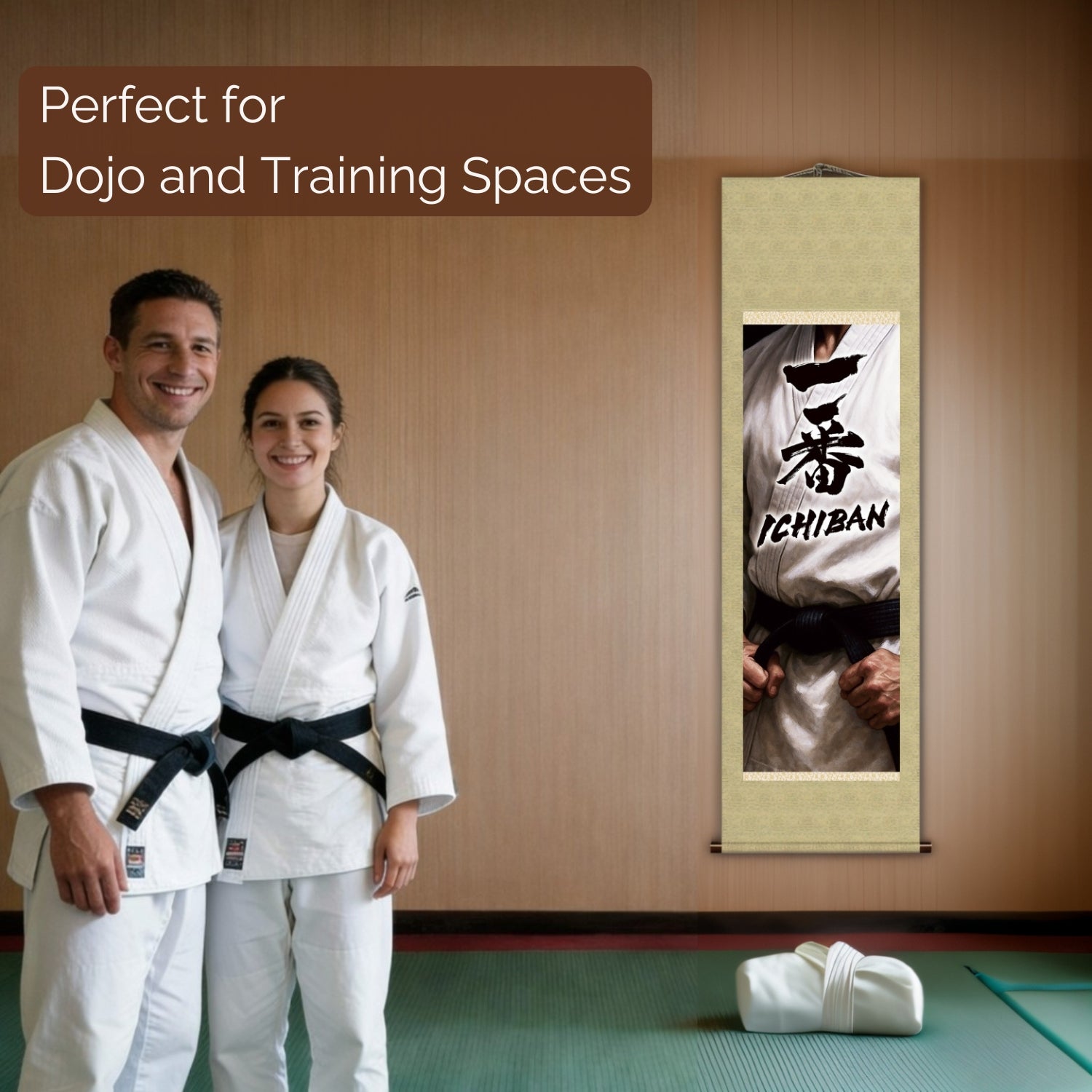 Japanese Martial Arts Ichiban Kakemono Wall Scroll – Black Belt Spirit