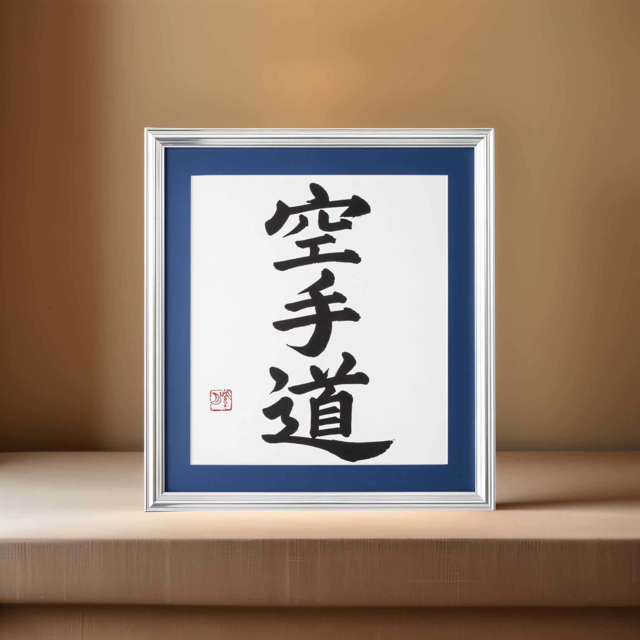 空手道空手道 - 框架的書法藝術品